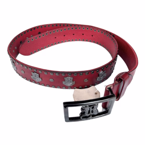 Roberto Raniera Crested Red Leather Belt