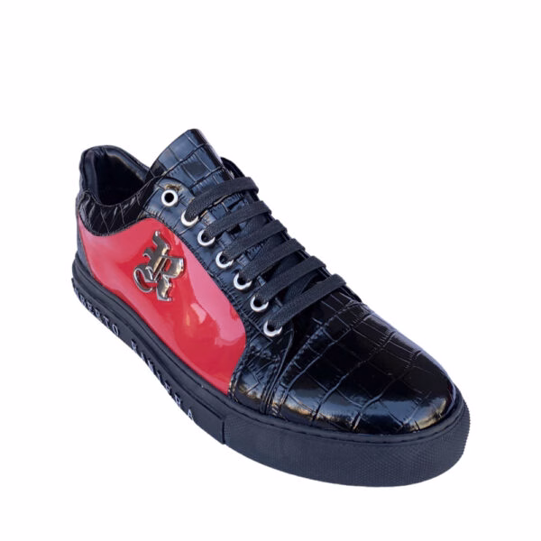 Roberto Raniera Italian Sneaker Black and Red