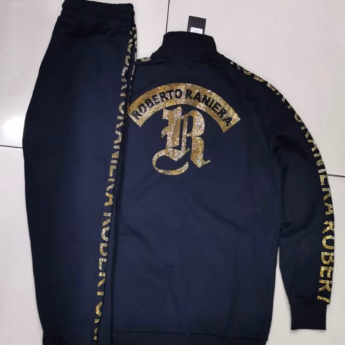 Roberto Raniera Track Suit Navy Blue and Gold
