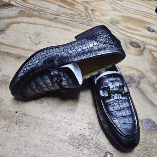 Roberto Raniera vintage crocodile skin leather loafers