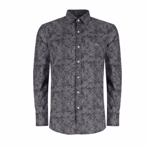 Digital Print Shirt Mens Liberato Navy