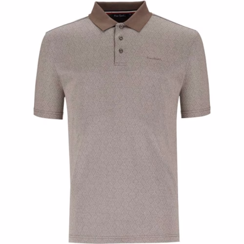 Pierre Cardin Mercerised Jaquard Golfer Mens Satin